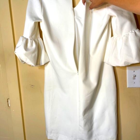 Milly White Ruffle Sleeve Dress - Picture 8 of 13